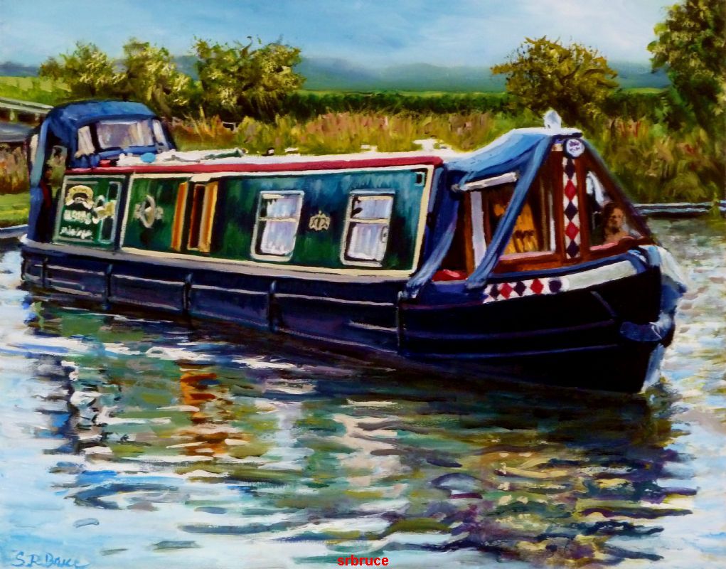 canal boat steven robert bruce blackpool artist in oils